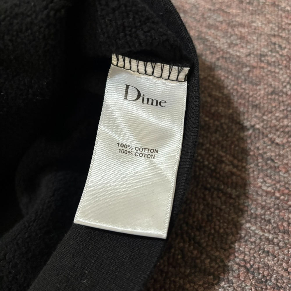 Dime MTL Coffee Cup Embroidered Crewneck Sweatshirt Mens XL Black Skate - Picture 5 of 7